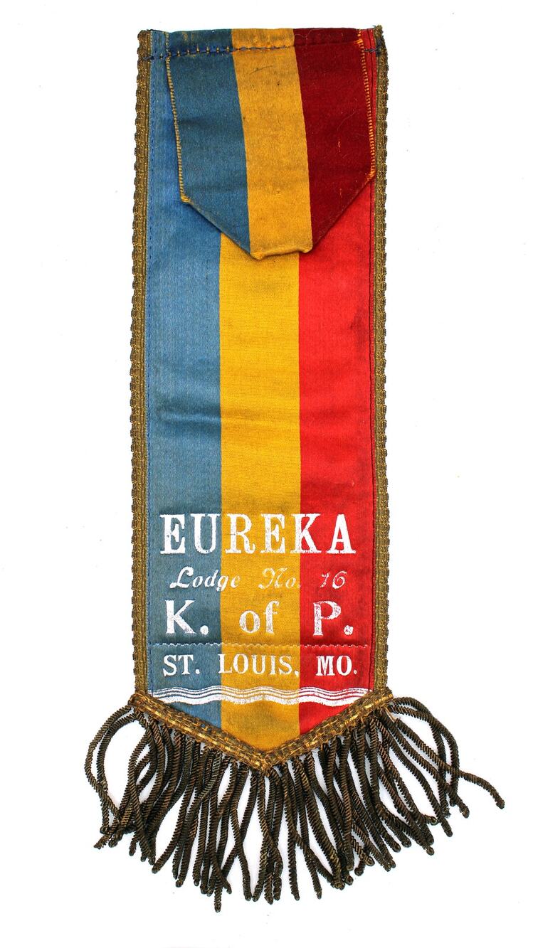 Antique Knights of Pythias Double Sided Fraternal Ribbon
